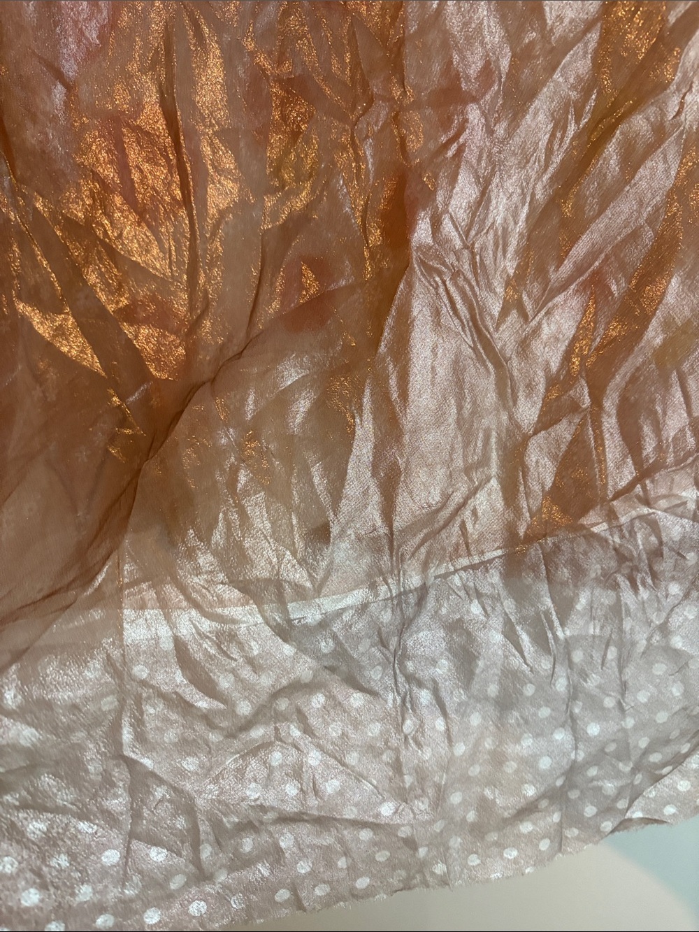 Rozae Nichols Vintage Silk Chiffon Sheer Metallic Bronze Maxi Skirt NWT Large - Picture 7 of 7
